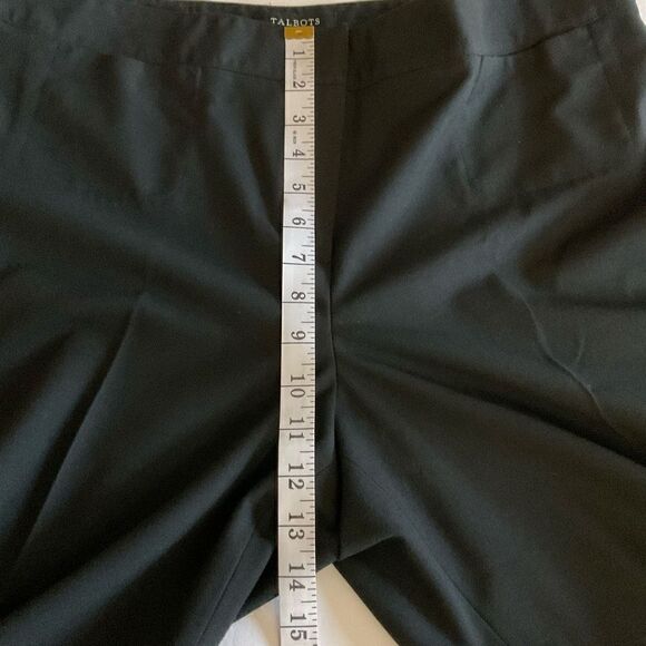 Talbots Pants Trouser Casual Stretch Black Zipper Button Front Inseam 28 Inch 16 - Picture 10 of 13